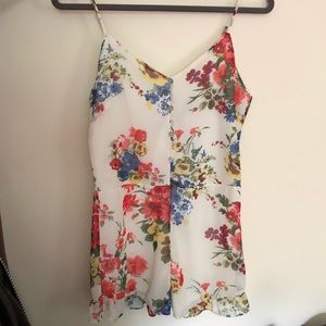 White Romper w/ flowers
